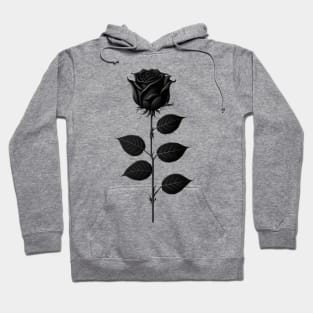 black and white rose Hoodie